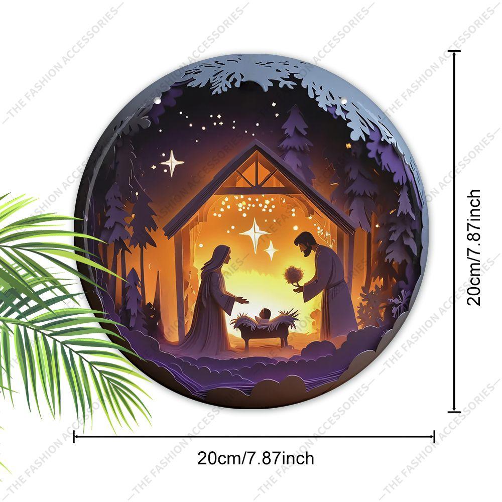 Holy Night Nativity Scene Pendant, Decoration of Home Walls or Doors, 2d Flat Wooden, Christmas Decoration, Gifts for Friends and Family