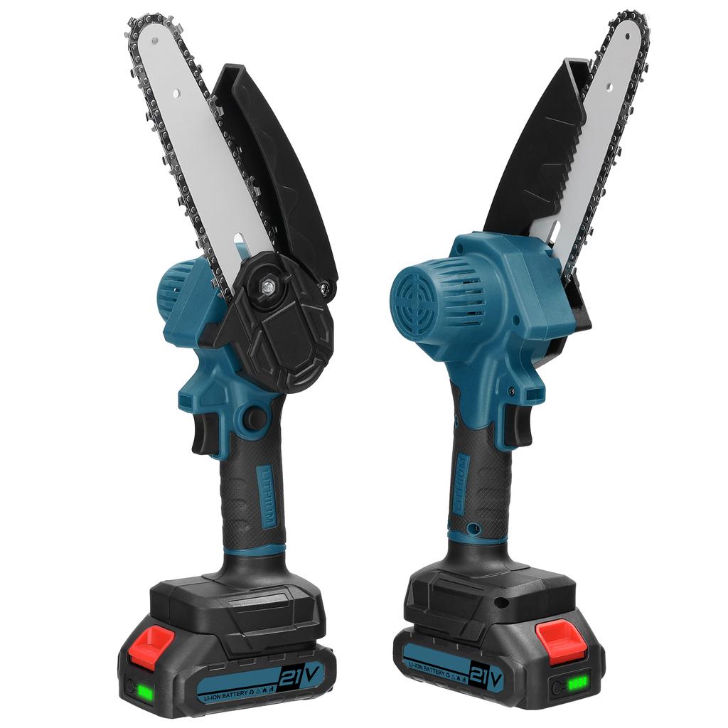 21 В 6-дюймовые портативные электрические обрезные пилы, маленькая бензопила для раскалывания древесины, щеточный двигатель, одна рука