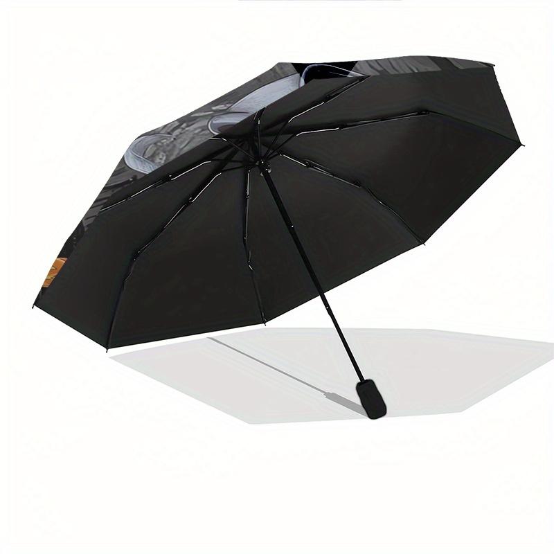Jack Skellington,Nightmare Before Christmas Automatic Opening and Closing Umbrella - 8-rib Folding Design, Lightweight and Portable, Suitabl