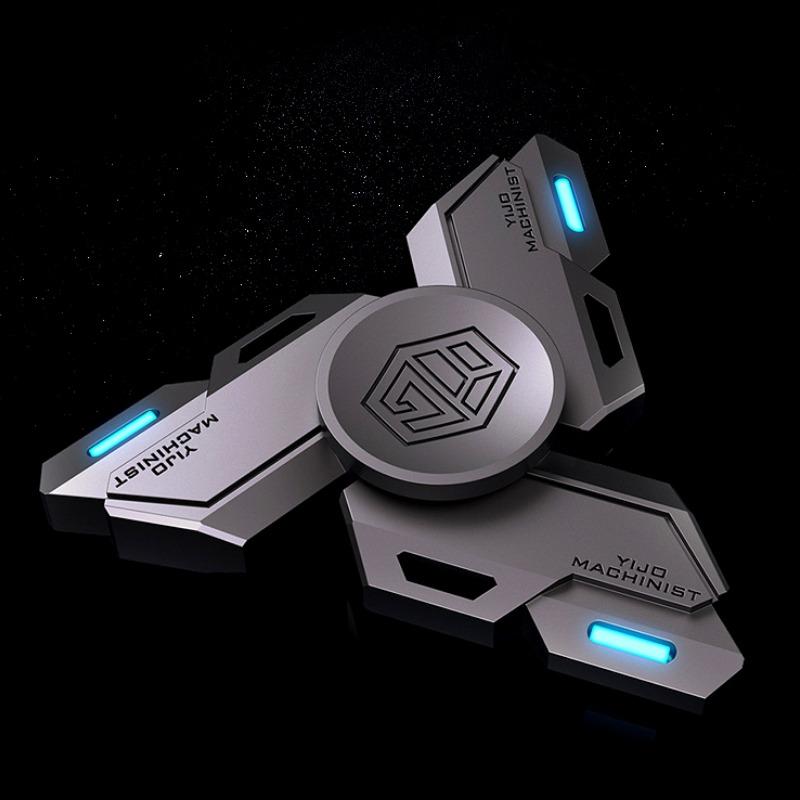 Fingertip Gyro Luminous Metal Alloy Smart Fidget Spinner Desk Hand Stress Relief Toys for Adults