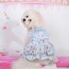 Одежда для щенков, модное праздничное платье, дышащая рубашка с принтом, летняя собака, принцесса