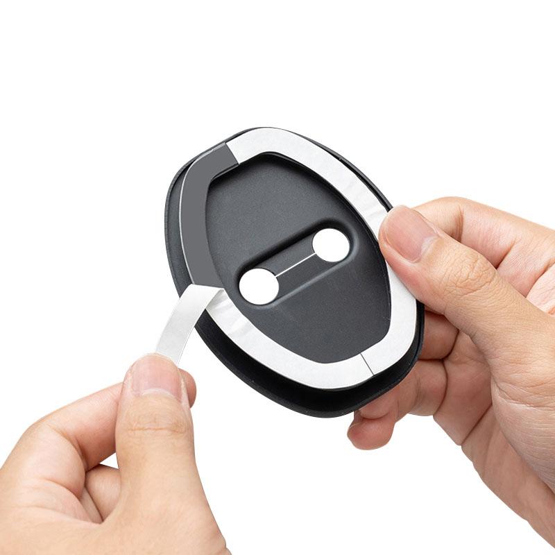 4Pcs Car Door Stopper Cover Door Lock Protective Covers For Mercedes Benz AMG W204 W213 W205 W211 W176 W164 Accessories