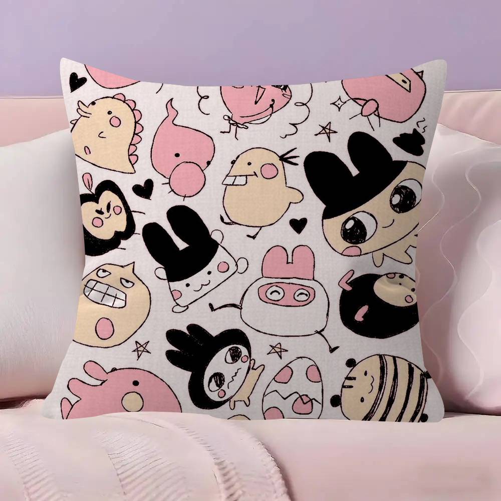 Pillow Gifts Home Office Furnishings Bedroom Sofa Car Cushion Cover case 45x45cm Classic toy brand Tamagotchi Cushion