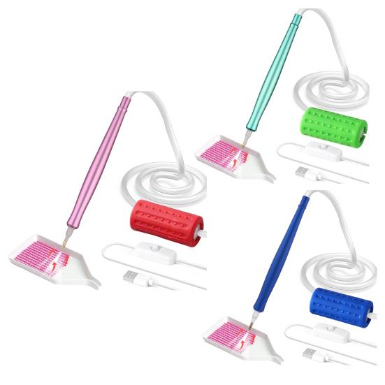 Вакуумная алмазная художественная ручка Электрическая алмазная художественная ручка с лотком для хранения Инструмент для размещения алмазов без воска для всех видов алмазов