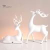 2 шт. настольный орнамент оленя смоляные фигурки оленя стоящего оленя и лежащего оленя скульптура для домашнего офиса стол декор