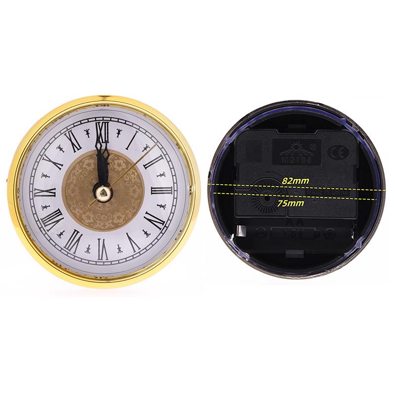 1PC DIY Quartz Clock Insert Movement Roman Bedside Antique Watch Desk Decoration Accessories 65/80/110mm