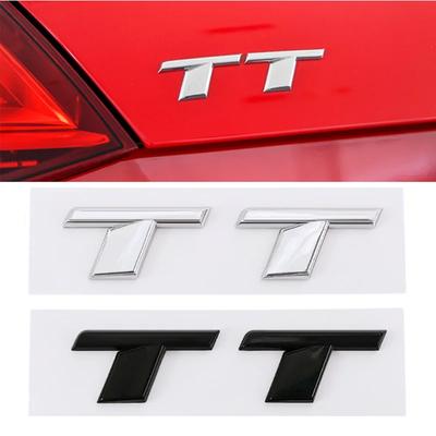 3d ABS хром черный логотип TT буквы эмблема багажника автомобиля значок наклейка для TT RS MK1 8N 8J MK3 8S MK2 TT наклейки аксессуары