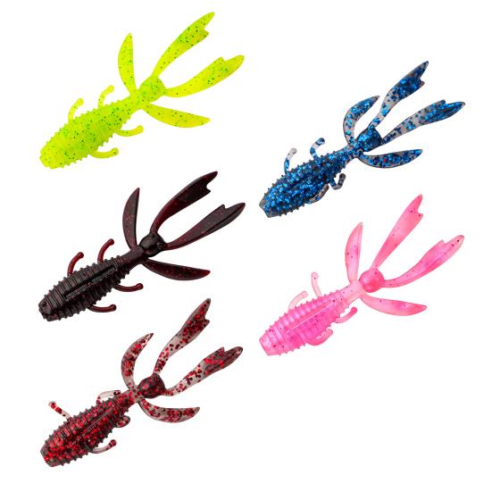 10Pcs Shrimp Soft Bait Fishing Lure Realistic Looking Vibrant Color Streamlined Shape Artificial Shrimp Lure Bait Fishing Gear10[cs