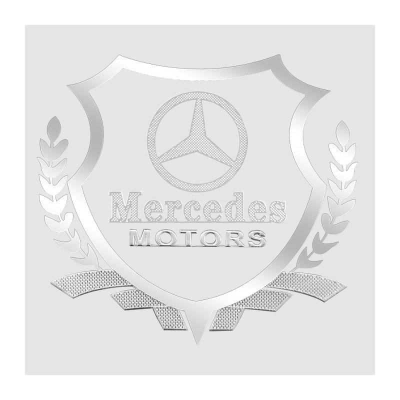 OLV5 Car Badge Body Side 3D Badge Wheat Ear Sticker Decal Accessories For Mercedes Benz AMG W205 W218 W177 W176 W169 A B C E S Class