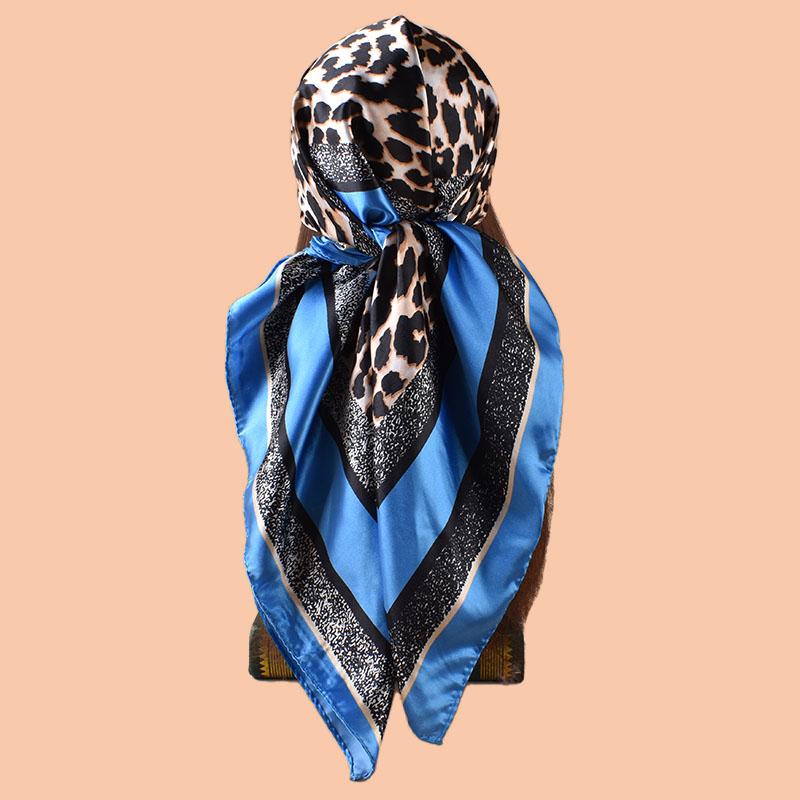1PC Ladies Sexy Leopard Print Woven Scarf Large Fashionable Headscarf Travel Party Ladies Silk Scarf Versatile Wrap Stylish