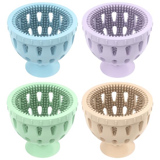 Yousheng 2Pcs Силиконовый очиститель для яиц Многоразовая мойка яиц Портативная щетка для чистки яиц Инструмент для чистки фруктов и овощей