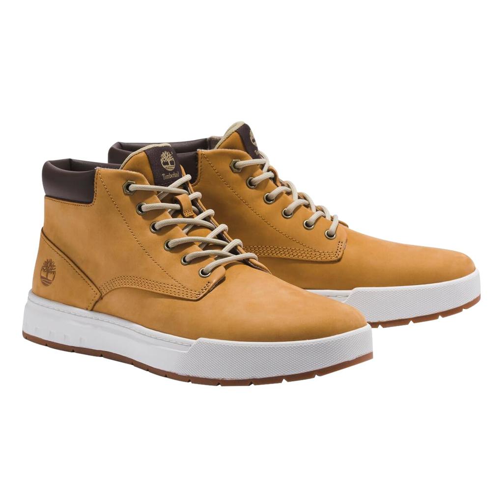 Timberland Maple Grove Leather Mid Wheat Size Men's Lace-Up Sneakers, Nubuck, 9.0 / 27.0cm (TB0A5PRV2311)