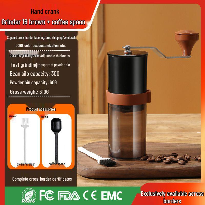 Wireless Portable Coffee Grinder with External Adjustment for Camping, Hand Drip, and Espresso