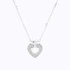 925 Silver Platinum Plated Unique Heart Necklace
