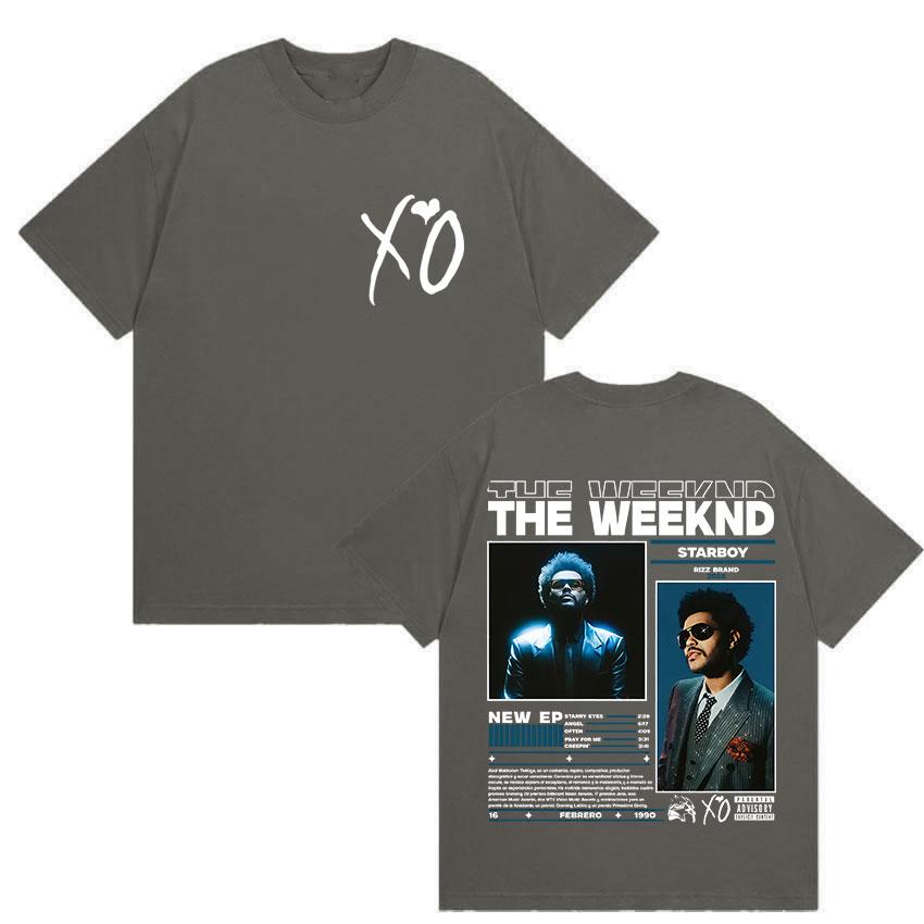 Рэпер THE WEEKND STARBOY XO Тур 2026 Ретро Графические Футболки Мужская Мода Хип-Хоп Оверсайз Хлопковая Футболка Мужчина Фанаты Уличная Одежда