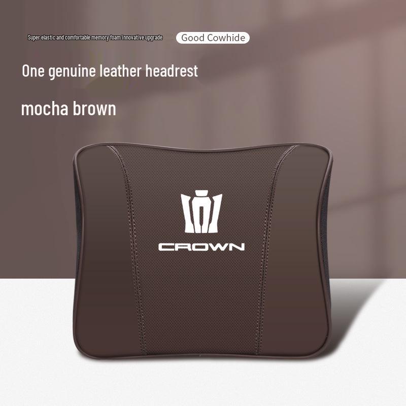 Genuine Leather Headrest & Neck Support for Toyota Crown Land Cruiser