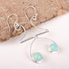Украшения из амазонита, серьги из стерлингового серебра 925 пробы, серьги-бохо ручной работы с амазонитом в подарок
