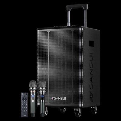 Портативная караоке-колонка на колесиках SANSUI E15, штекер CN (адаптер в комплекте)