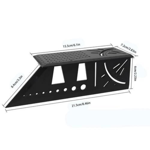 Measuring Ruler Tool, Carpenter's Square Ruler, Woodworking Degree Ruler, Miter Angle Measurement, Size Ruler Gauge, Woodworking Layout Tool, Measurin