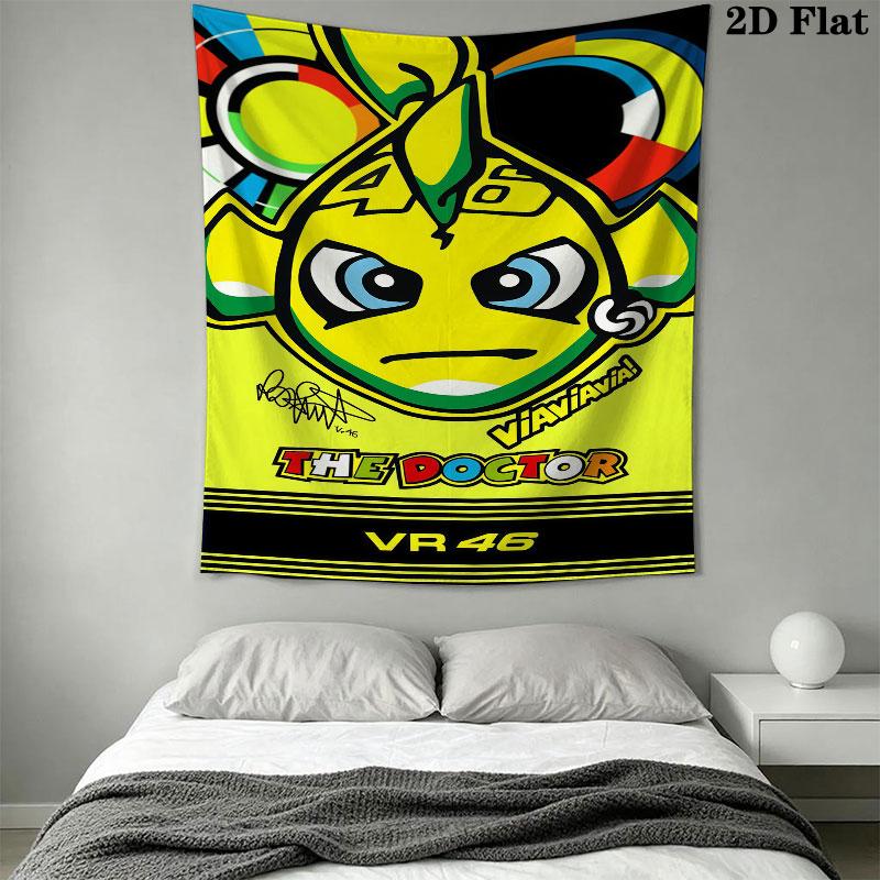 Rossi Code Wall Tapestry Aesthetic Wall Hanging Printed Fabric Blanket Decorative Tapestries for Bedroom Living Room Home Decor