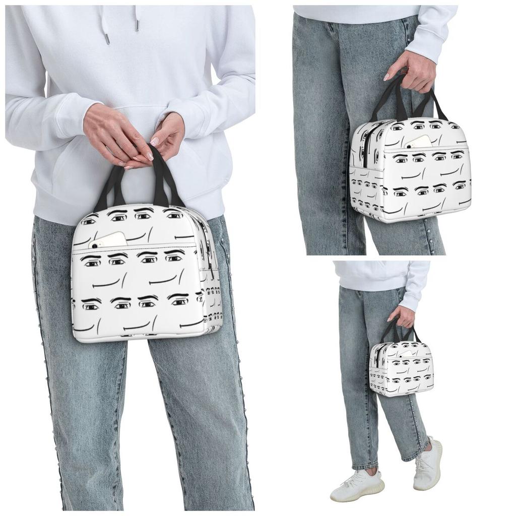 The Man Face Insulated Lunch Bag for Kids School Cooler Thermal Food Box Tote Portable Lunch Boxes Container