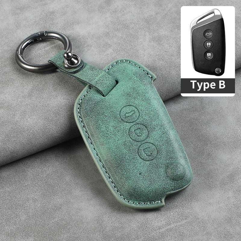 Leather Car Key Case Cover Shell For Baojun 560 Rs-5 530 630 310 E100 310W 510 730 360 Holder Fob Keychain Interior Accessories