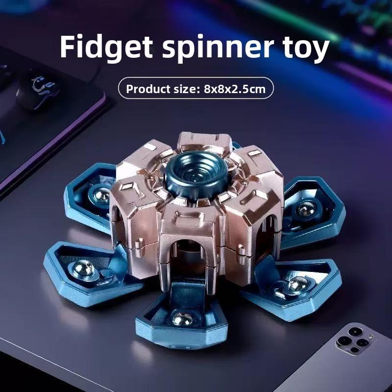 Futuristic Mechanical Finger Gyroscope With Deformable Parts For Concentration And Casual Play
