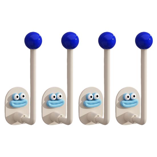 4 шт. самоклеящиеся настенные крючки прочные несущие креативные формы легко устанавливаются настенные вешалки для полотенец без перфорации