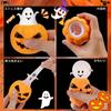 Set of 12 Glowing Pumpkin Ghost Squeeze Toys for Stress Cute Silicone Halloween Party Halloween Cased LED Toys, Halloween, Relief, Prizes, Figurines,