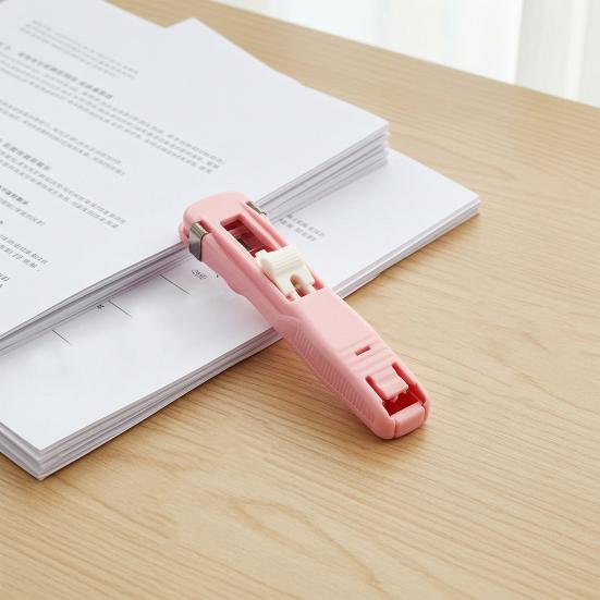 Yousheng Paper Clip Pusher Set, No Hole Punching Clip Dispenser, Lightweight PC Plastic Shell Multiple Colors Office School