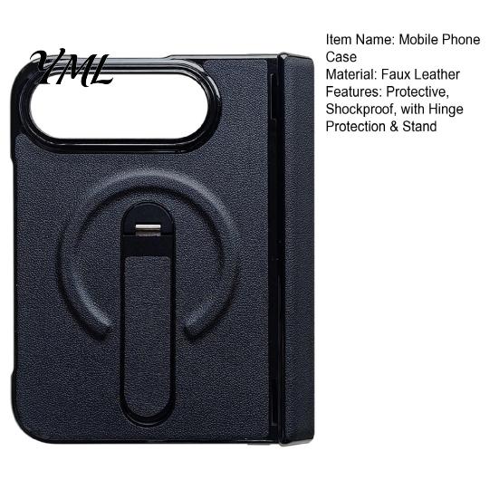 Full Body Coverage Protective Case Faux Leather Phone for iPhoneDuo, Cover with Hinge Protection, Strong Magnetic Attachment Folding Built-in