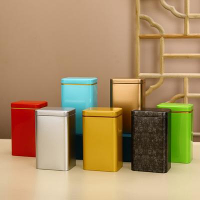 Металлическая ретро квадратная банка для чая, конфет, контейнер для хранения еды с крышкой, упаковочная коробка, контейнеры