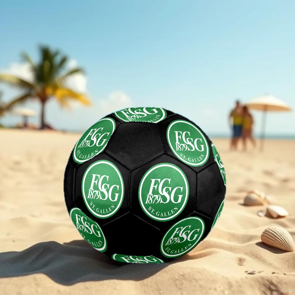 Футбольный мяч FC St.Gallen, размер 5, разноцветный, подходит для всех возрастов, машинная строчка, материал ПВХ, соревновательного качества, прочный и с высоким отскоком