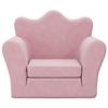 VidaXL Canapé-lit pour enfants rose peluche douce 357057