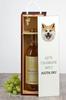 Akita, Akita Inu - Geometryczne Pudełko Ze Zdjęciem I Napisem Na Wino Marki Art-Dog