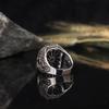 Серебряное мужское кольцо с мистическим дизайном, топаз и цитрин, кольца из стерлингового серебра 925 пробы для мужчин, ювелирные изделия, подарок для него