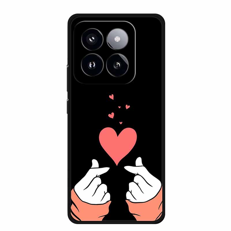 Для Xiaomi 14T PRO Чехол Роскошный Мягкий Силикон ТПУ Чехлы для Телефона Задняя Крышка Для Xiaomi14T Бампер Защитный Ударопрочный Любовь fundas