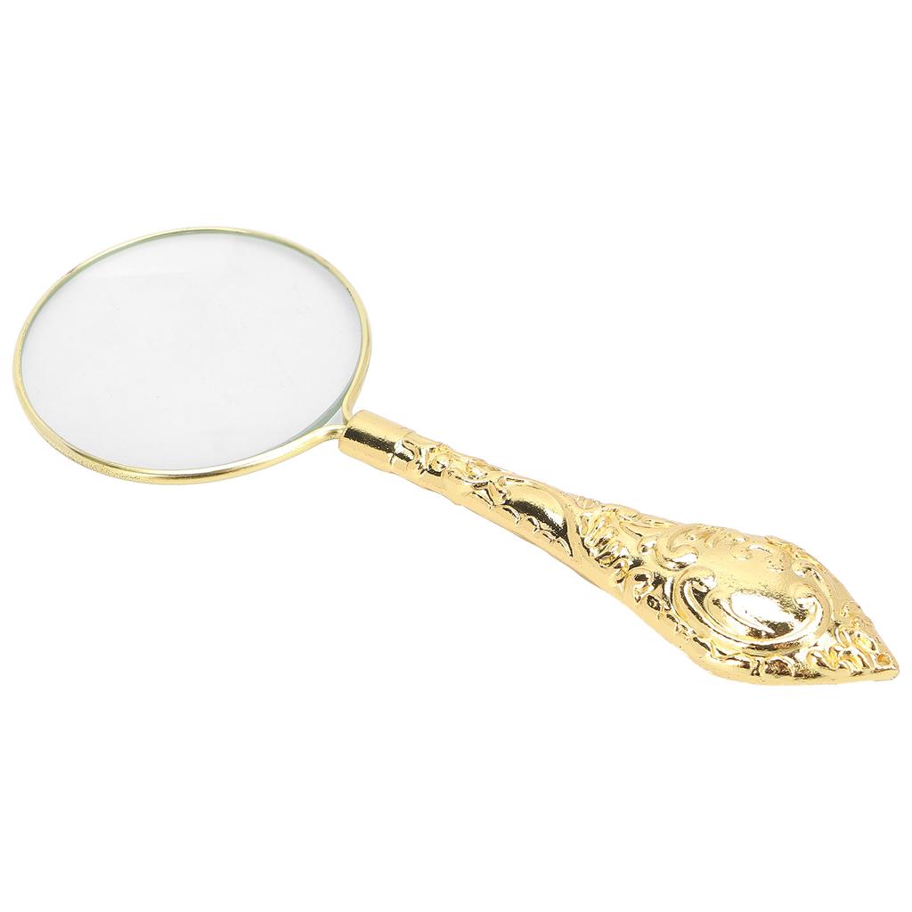 5X 45mm Magnifying Glass Handheld Reading Magnifying Glass Metal Handle Magnifier