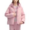 Fila Down Jacket Solid Color Simple Fashion Windproof Hooded Down Coat Women Jackets Pink F11W443911FPK