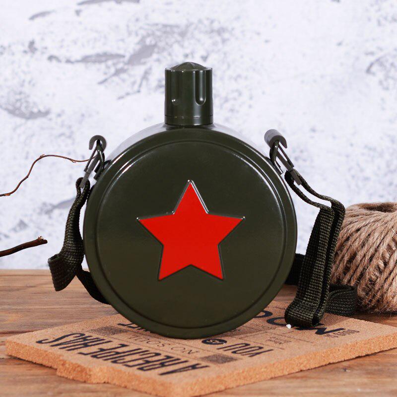 560ml/800ml 304Stainless Steel Hip Flask Wine Flagon Water Bottle Camping Bicycle Kettle with Straps