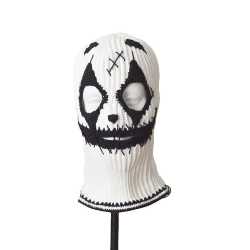 Веселая Балаклава Привидение Мужская Костюмная Шапка Подарок на Хэллоуин Теплая Мягкая Панама Подарок на Хэллоуин Теплая Мягкая Шапка Балаклава