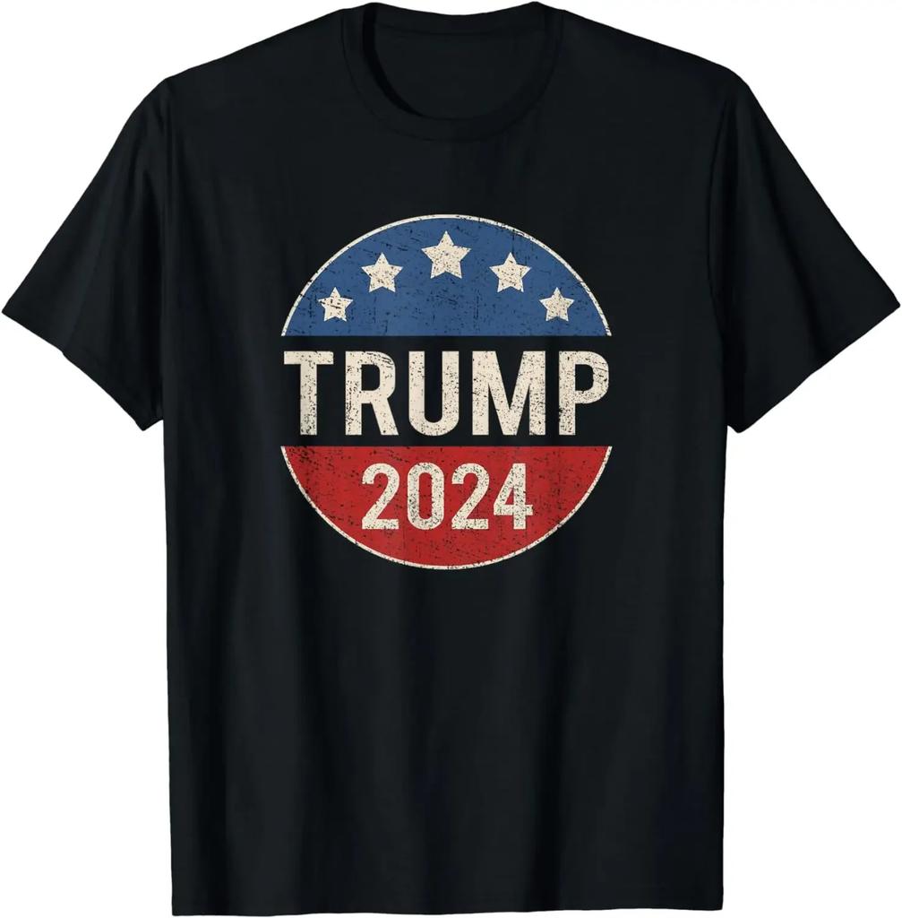 Even My Dog Is Waiting For Trump 2024 Funny Dog O-Neck Tops Printed Graphic Clothing Creative Breathable Koszulki Round Collar