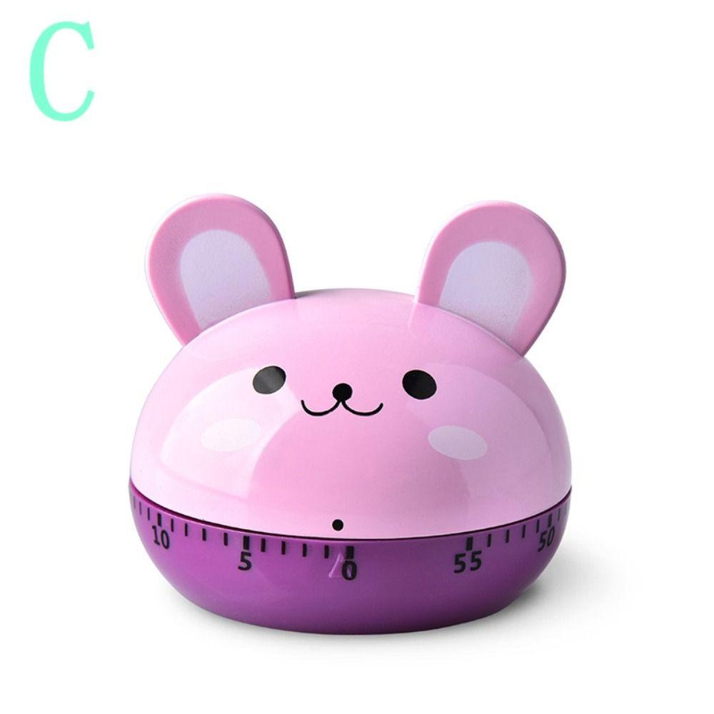 60Minutes Cooking Timer Cartoon Time Management Tool Easy To Operate Animal Mechanical Timer Adult