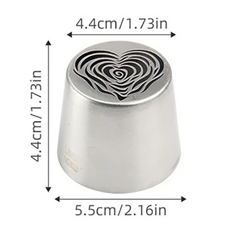 Нержавеющая сталь Xl Сердце Роза Цветочный узор Русская насадка для глазури насадка для зефира насадка для украшения утвари инструмент для выпечки торта