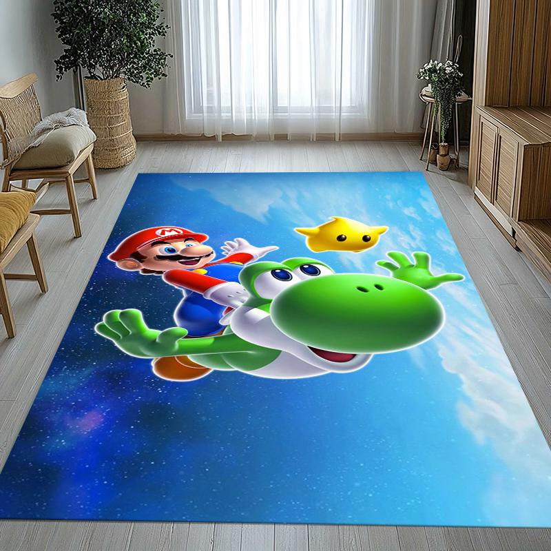 Retro M-Mario Bros Game Cartoon Living Room Non-Slip Area Rug Soft Carpet for Bedroom Kids Playroom Sofa,Home Decor Doormat Gift