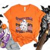 Happy Halloween Модная женская футболка Летние повседневные топы Жуткие сезонные футболки Хэллоуин Тыквы Футболки с привидениями Подарки на Хэллоуин