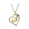 Ожерелье Сердце Подвеска Шиба-ину Гипоаллергенное Серебро 925 Золото Милый Подарок Ювелирные Аксессуары [LUHE] Женское Женское