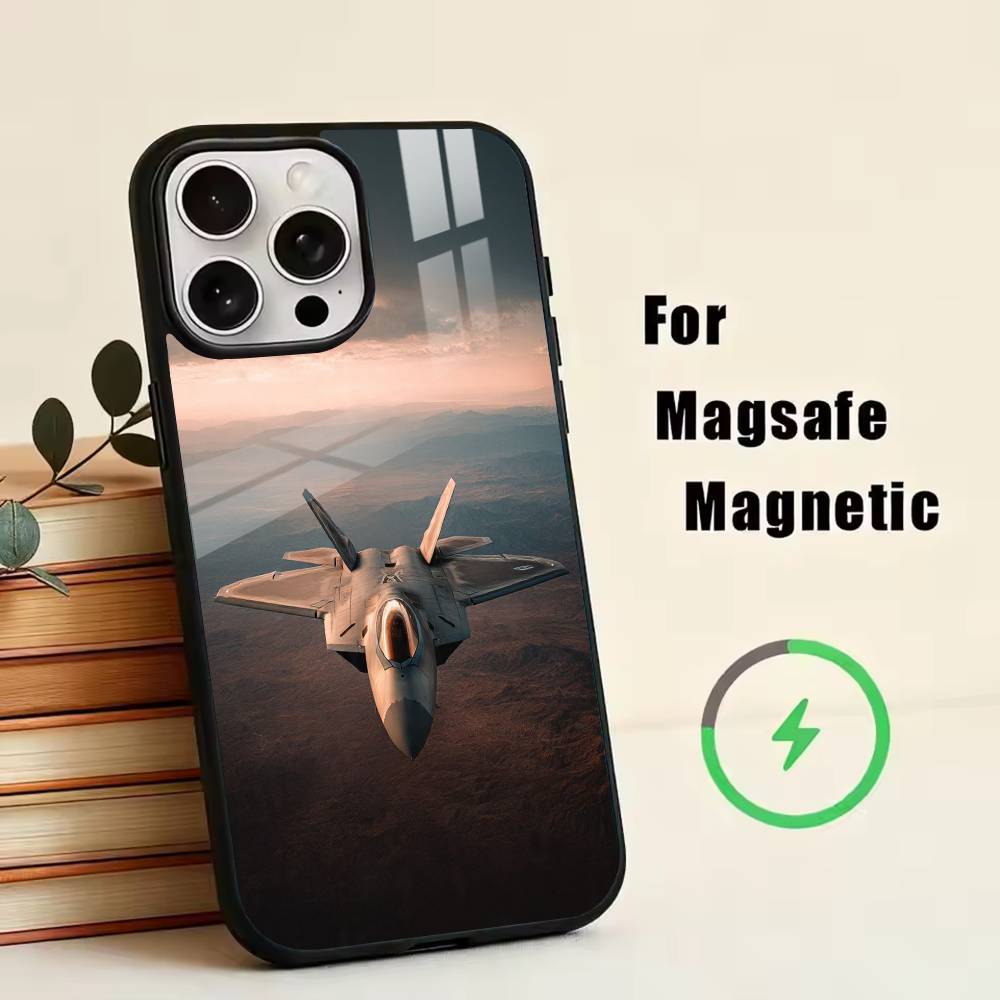 Fighter aircraft Phone Case For iPhone17,16,15,14,13,12,11 Plus,Pro Magnetic For Magsafe Wireless Charging