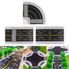 1/64 Miniature Paved Roadway Model HO Scale Road Collections Simulated City Scene Ornament for