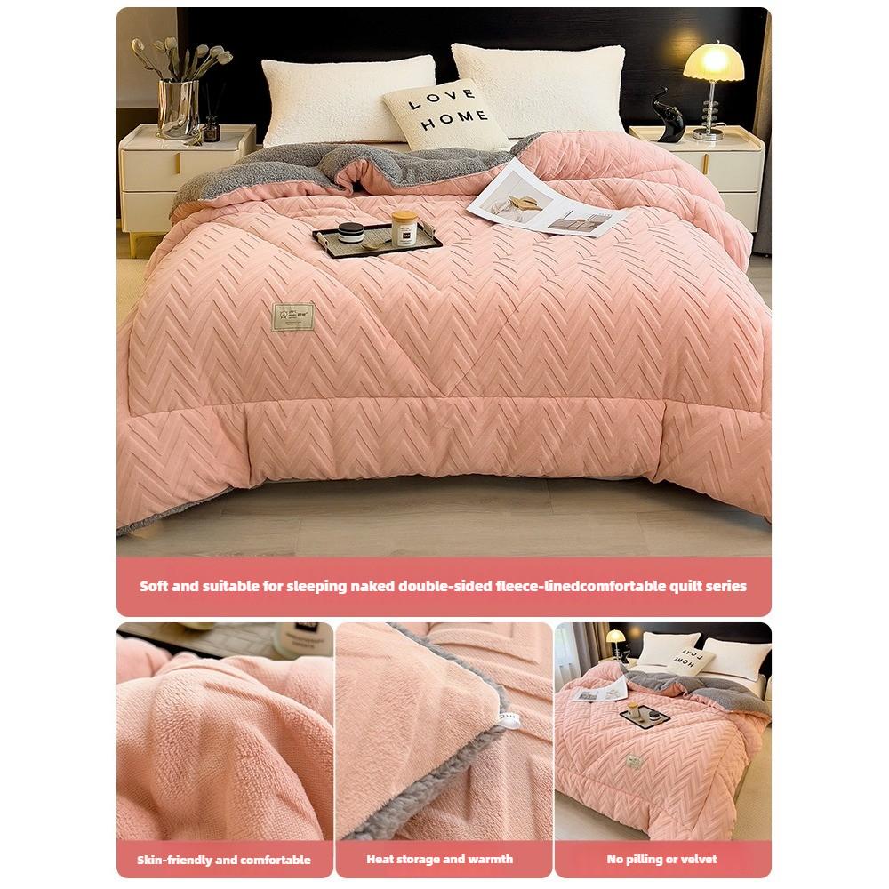 Плотное молочное бархатное одеяло